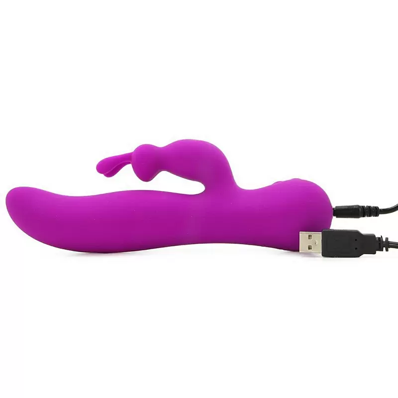 Вибромассажер Vanity Vr16 со стимулятором клитора в форме кролика  – фиолетовый