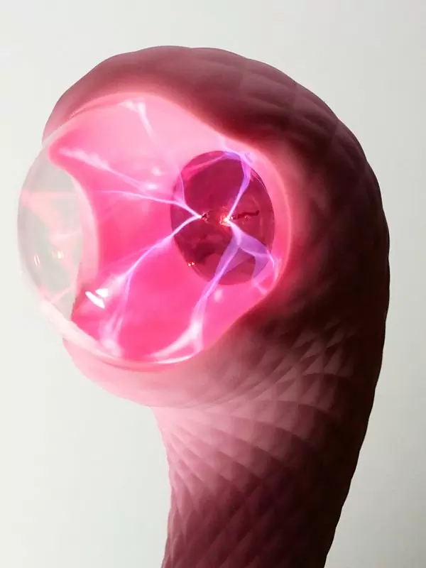 Изогнутый вибратор Youvic, 18 см, 10 режимов, со стеклянным шаром, бирюзовый