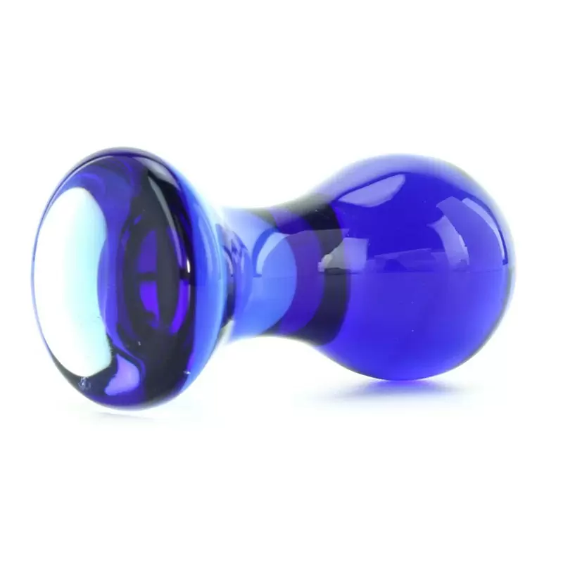 Анальный стимулятор Crystal Pops Small из стекла – синий