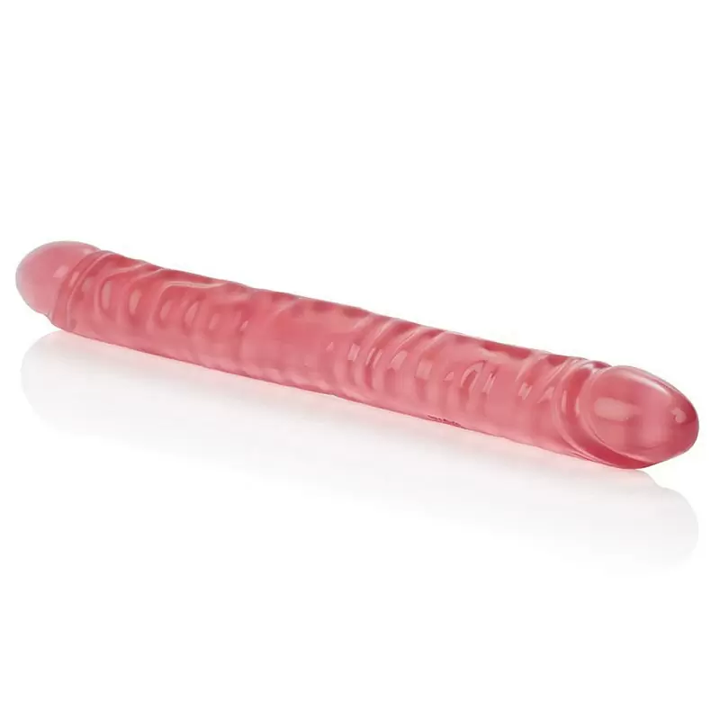 Двухголовый фаллоимитатор Translucence Veined Double Dong 18