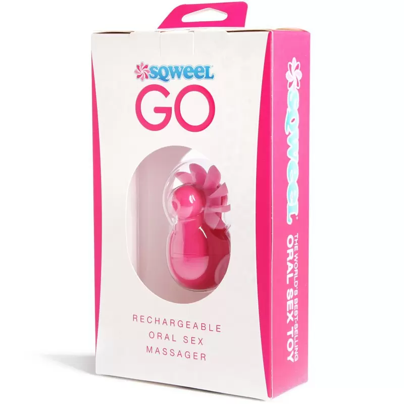 Перезаряжаемый стимулятор Sqweel Go для орального секса - Pink