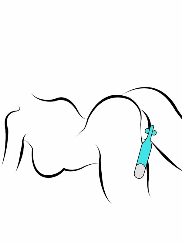 Многофункциональная вибропуля Youvic, 17,1 см, 10 режимов, с кисточкой, силикон, бирюзовый