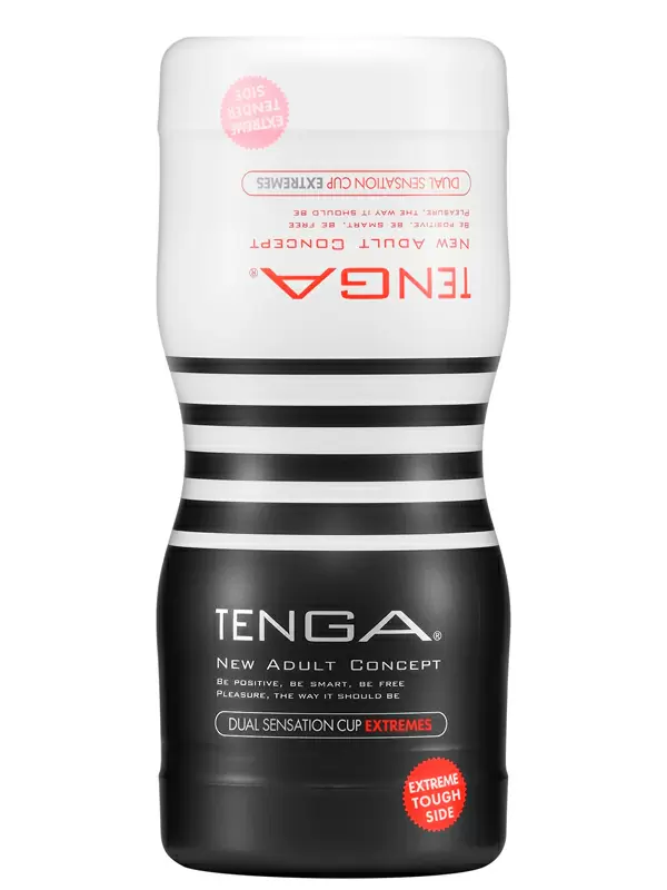 Нереалистичный мастурбатор Tenga Dual Sensation Cup Extremes, 15,5 см, ТПЭ, белый