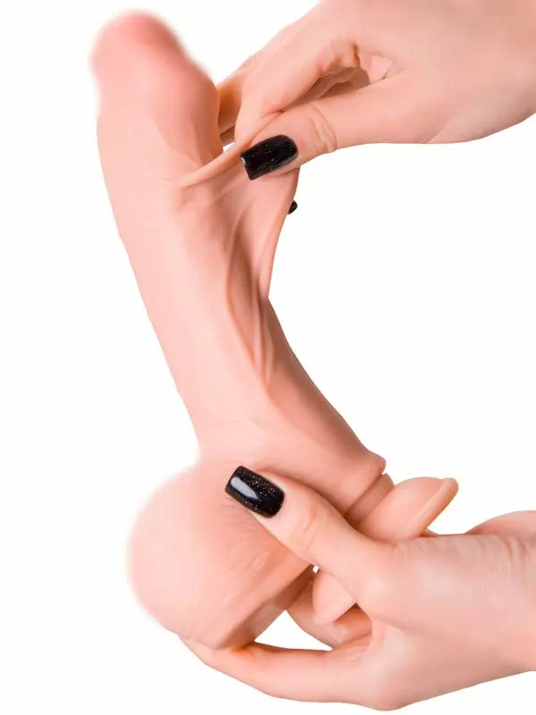 Реалистичный фаллоимитатор My Babe by RealStick My Sweety, TPE, скрытая головка, 21,5 см, телесный