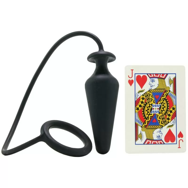 Анальная пробка Dr. Joel Kaplan Probe & Ring с эрекционным кольцом – черный