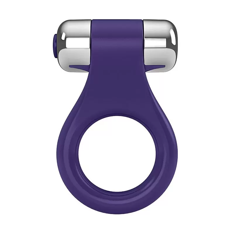 Синее эрекционное виброкольцо Ovo B2 диаметром 5,1 см