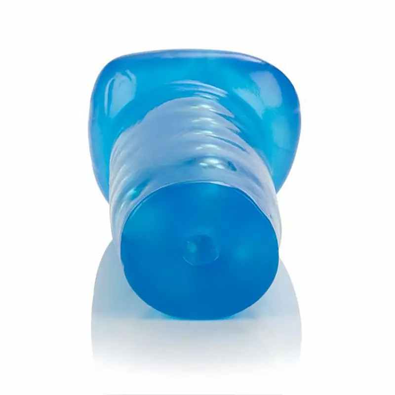 Мастурбатор вагина Basic Essentials Beaded Masturbator со стимулирующими бусинками – синий