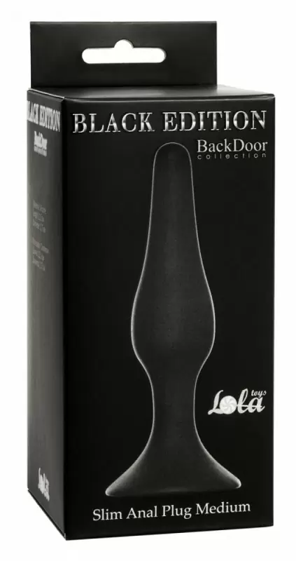 Анальная пробка Slim Anal Plug Medium Black 4206-01Lola