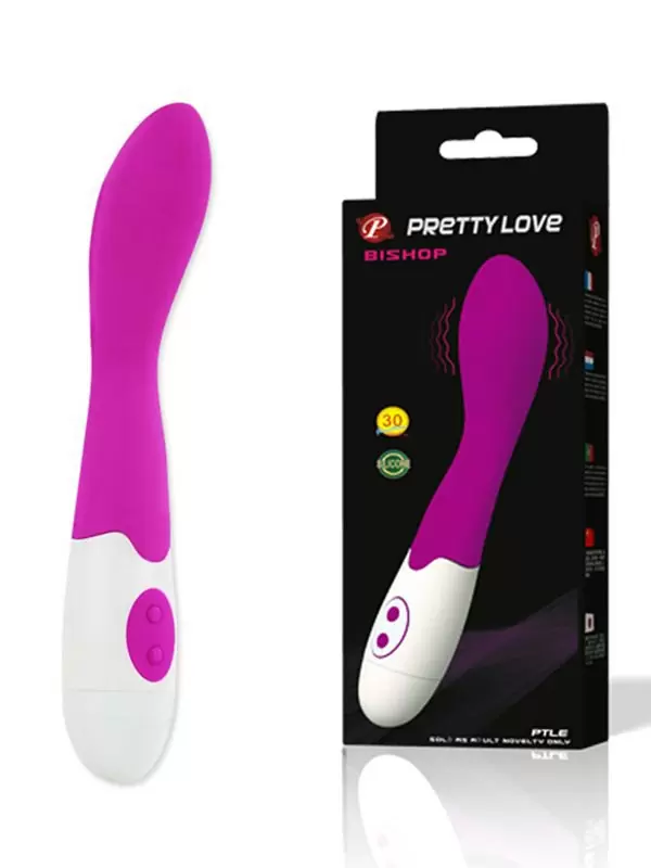 Мощный вибратор Bishop со стимуляцией точки G – розовый