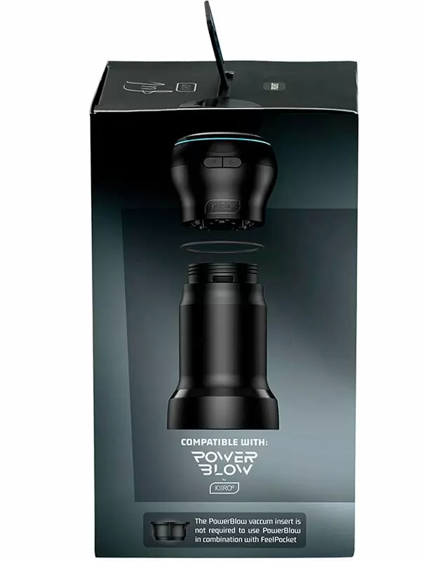 Мастурбатор Kiiroo Feel Pocket Stroker, 16,4 см, ТПЕ, черный | Он и Она 18+