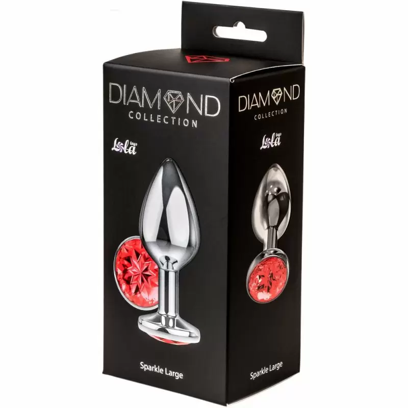 Анальная пробка Diamond Red Sparkle Large 4010-06Lola