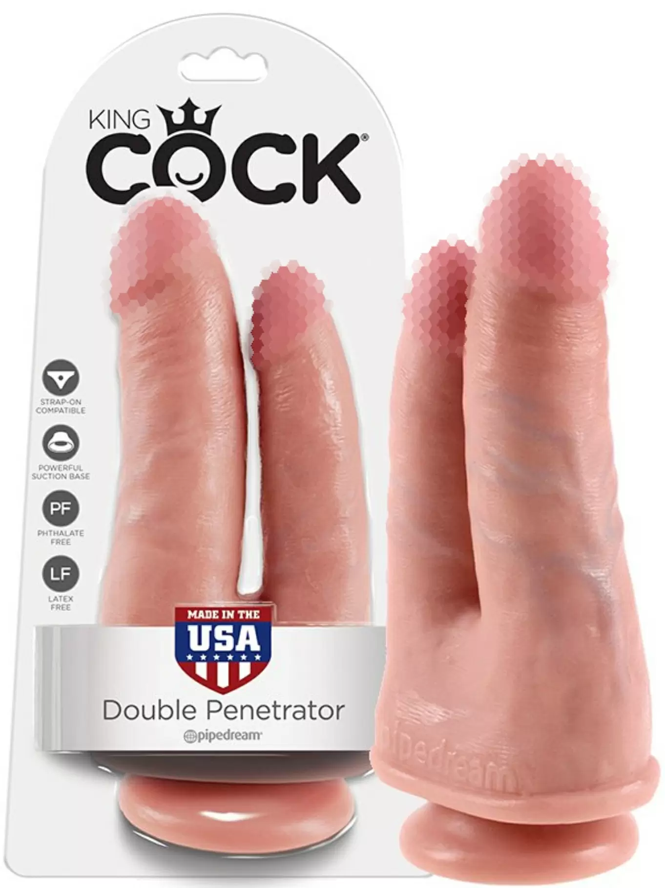 Фаллоимитатор Cock-Double Penetrator для двойного проникновения – телесный