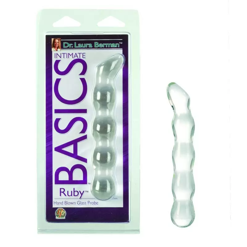 Стимулятор из стекла Dr. Laura Berman Ruby Glass Probe – прозрачный