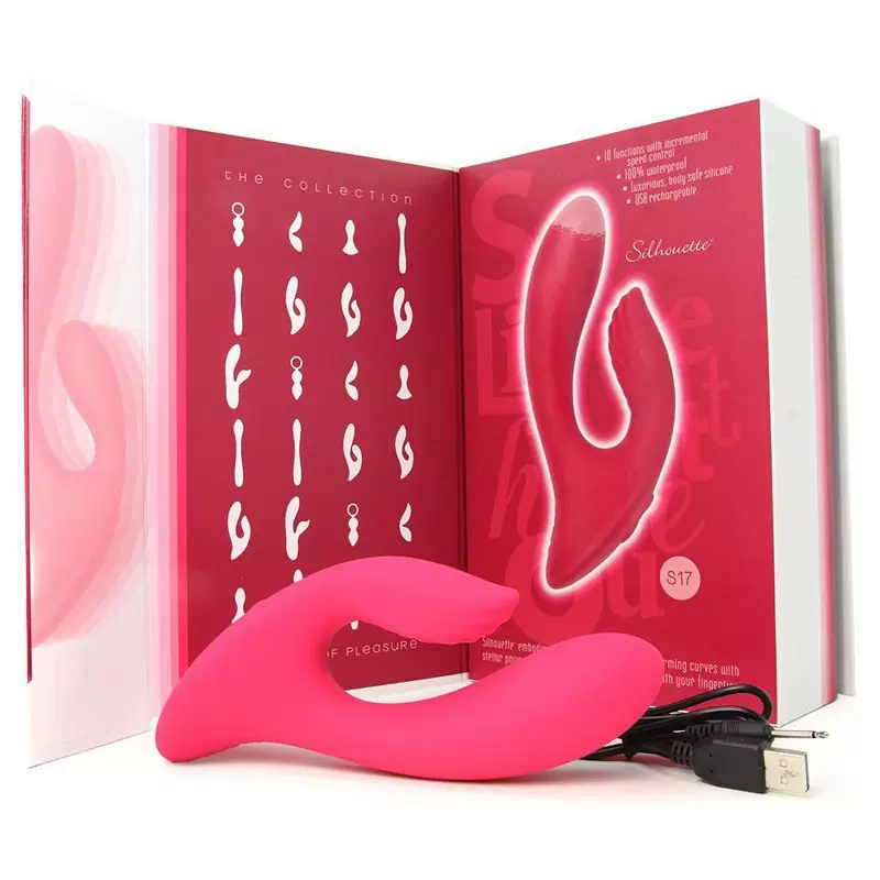 Вибромассажер с рельефным стимулятором клитора Silhouette S17 – красный