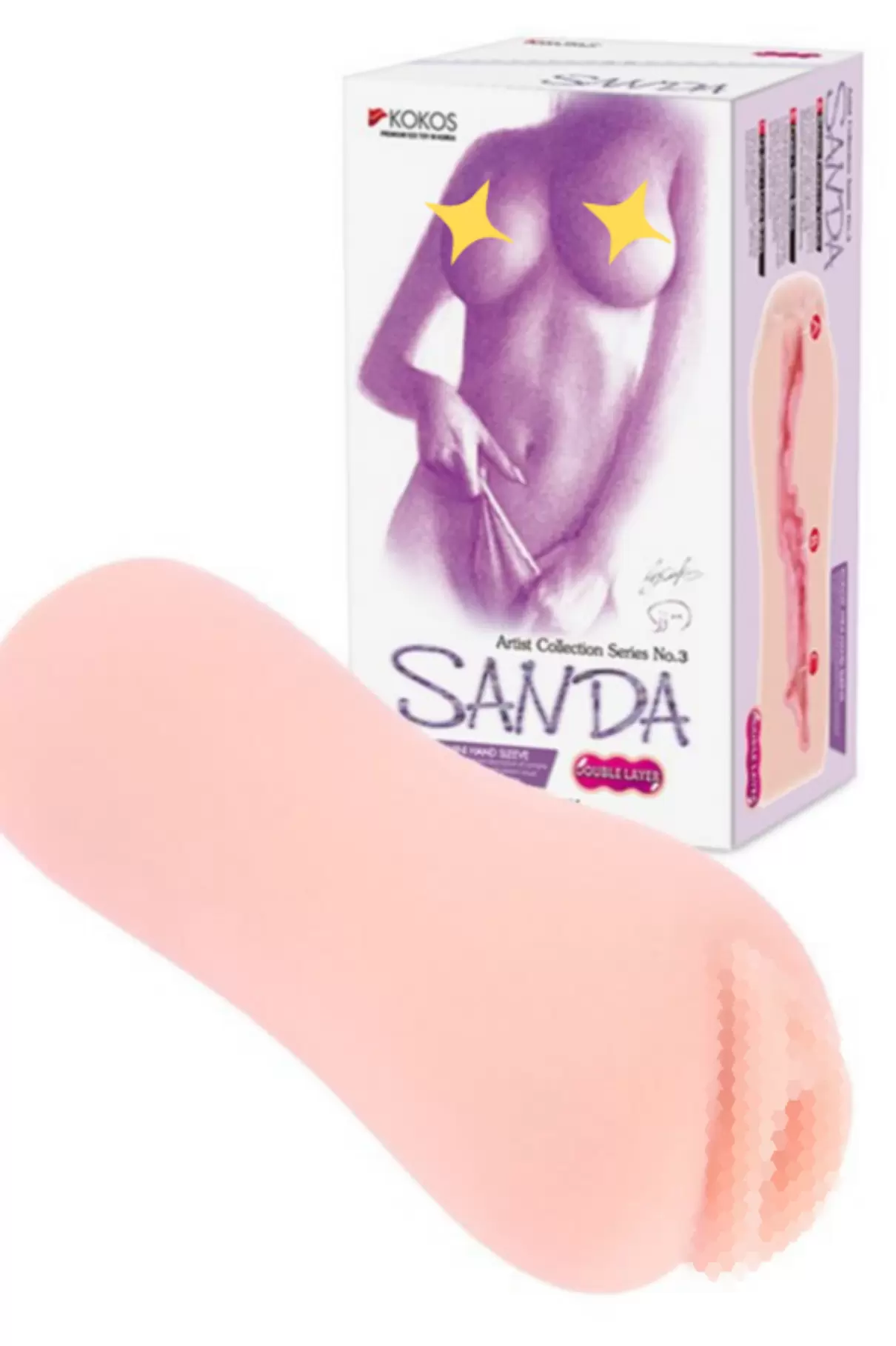 Вагина-мастурбатор Sanda с анатомическими изгибами – телесный