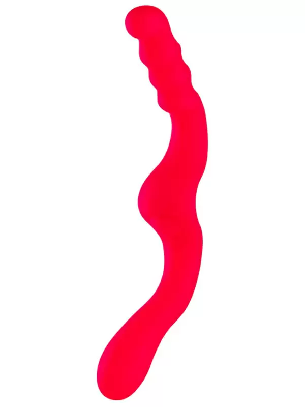 Двойной фаллоимитатор Fun Factory New Wave, гибкий, со стимуляцией клитора, розовый