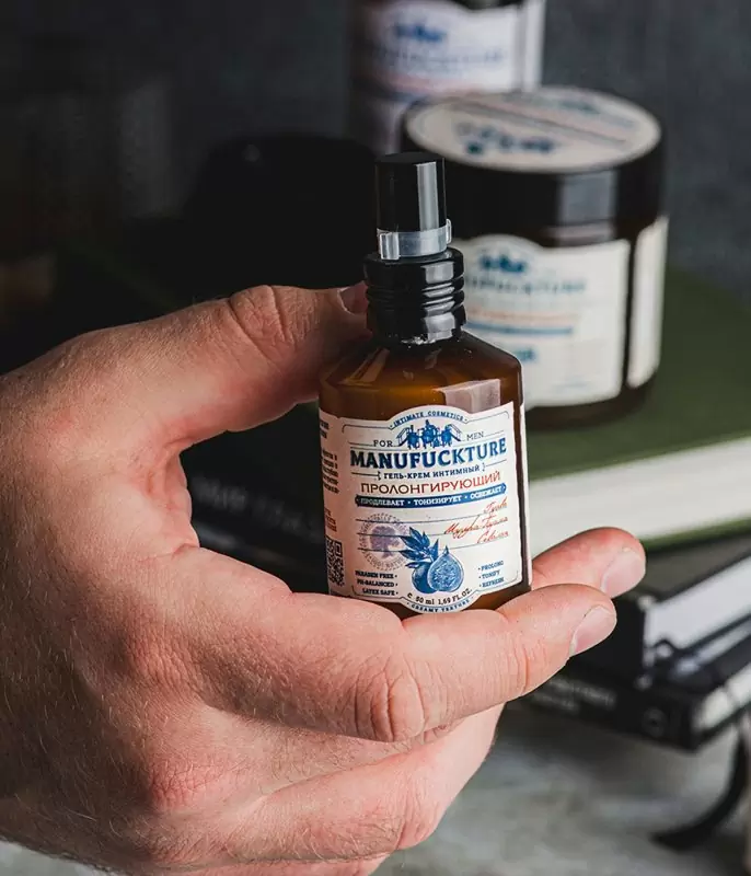 Интимный гель-крем для мужчин MANUFUCKTURE, с пролонгирующим действием, 50 мл
