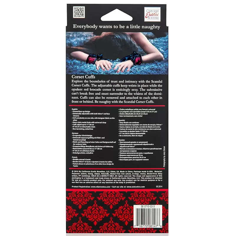 Наручники Scandal Corset Cuffs на завязках