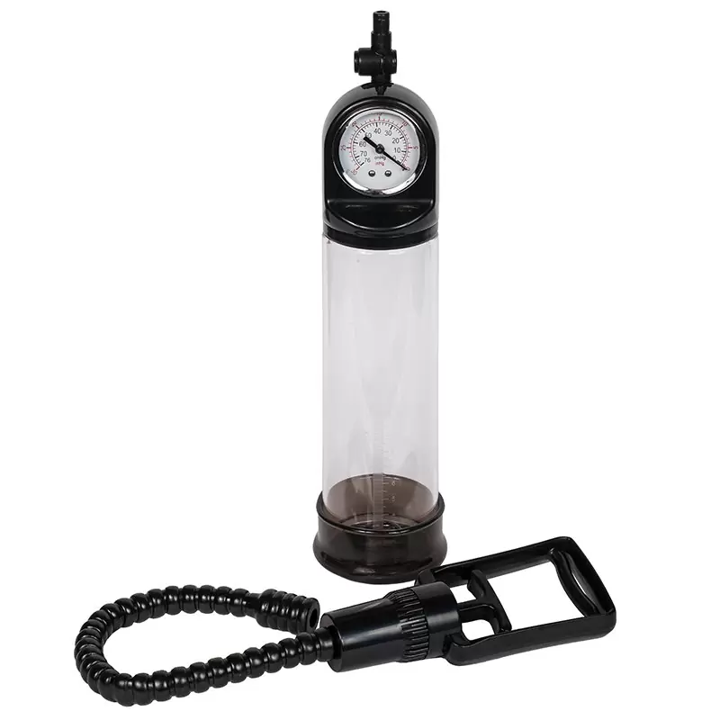 Вакуумная помпа мужская Redline Pump с манометром – черная