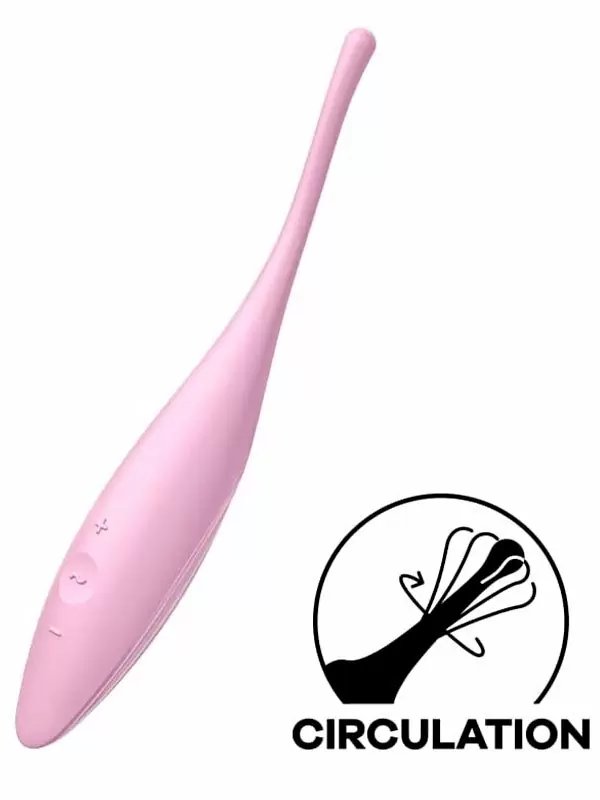 Точечный вибратор Satisfyer Twirling Joy, 17,8 см, силикон, розовый