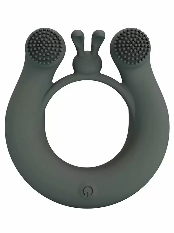 Перезаряжаемое эрекционное виброкольцо Baile Dahlia, двойной мотор, 12 режимов, силикон