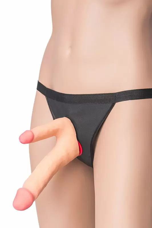 Страпон для двойной стимуляции TOYFA RealStick Elite – телесный