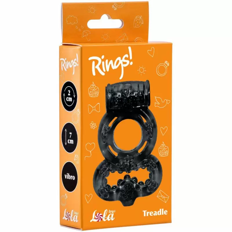 Эрекционное кольцо Rings Treadle black 0114-62Lola
