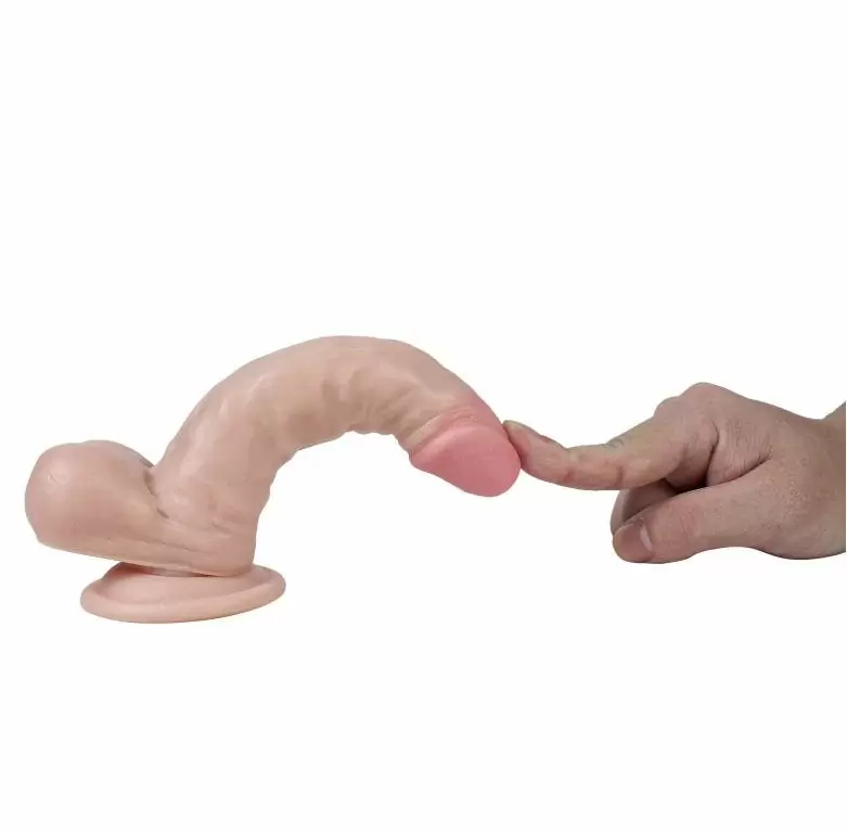 Реалистичный фаллоимитатор REAL с мошонкой на присоске и трусиками для страпона, PVC, 1