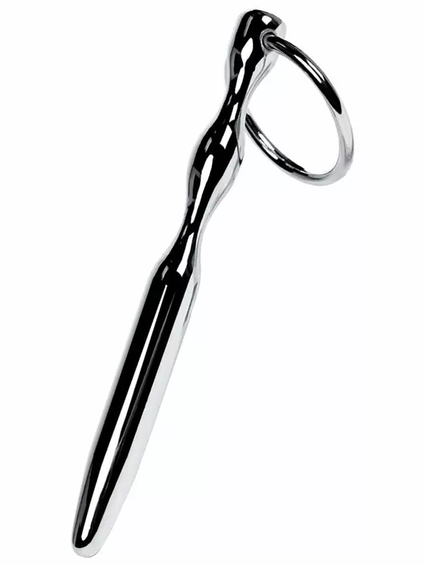 Уретральный плаг-пуля с креплением под кольцо TOYFA Metal – серебристый