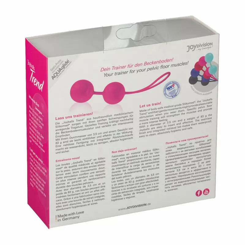 Вагинальные шарики Joyballs Trend со смещенным центром тяжести – ярко розовый