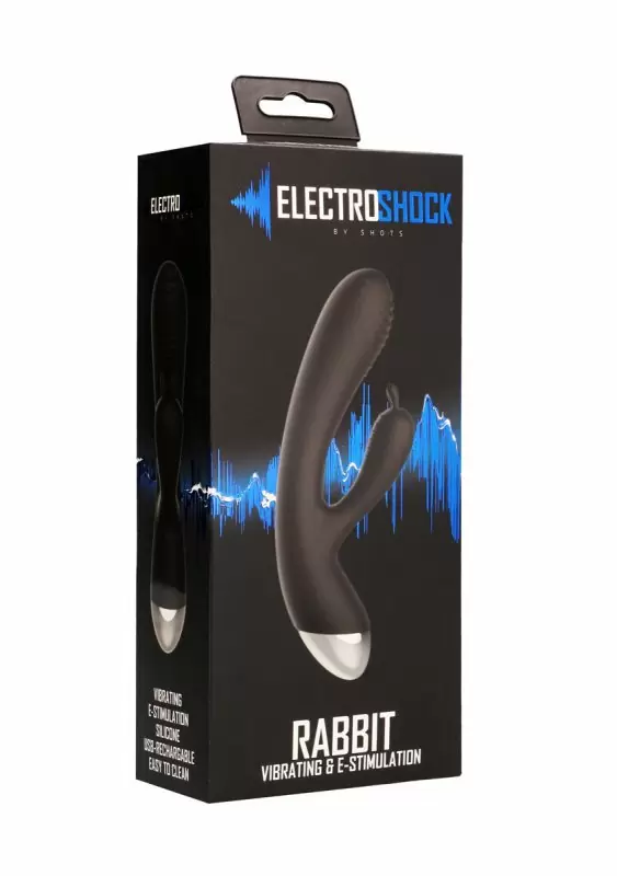 Вибратор-кролик E-Stim Rabbit Vibrator- Black: 10 режимов работы, 11 000 об/мин