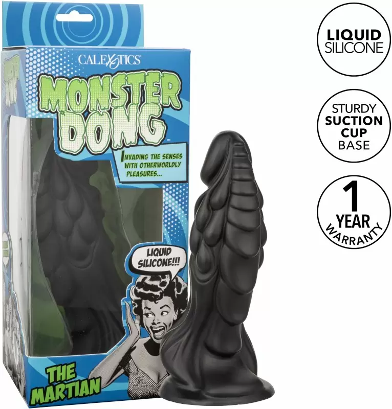 Необычный фаллоимитатор Monster Dong The Martian, 19,75 см, тентакля, силикон, черный