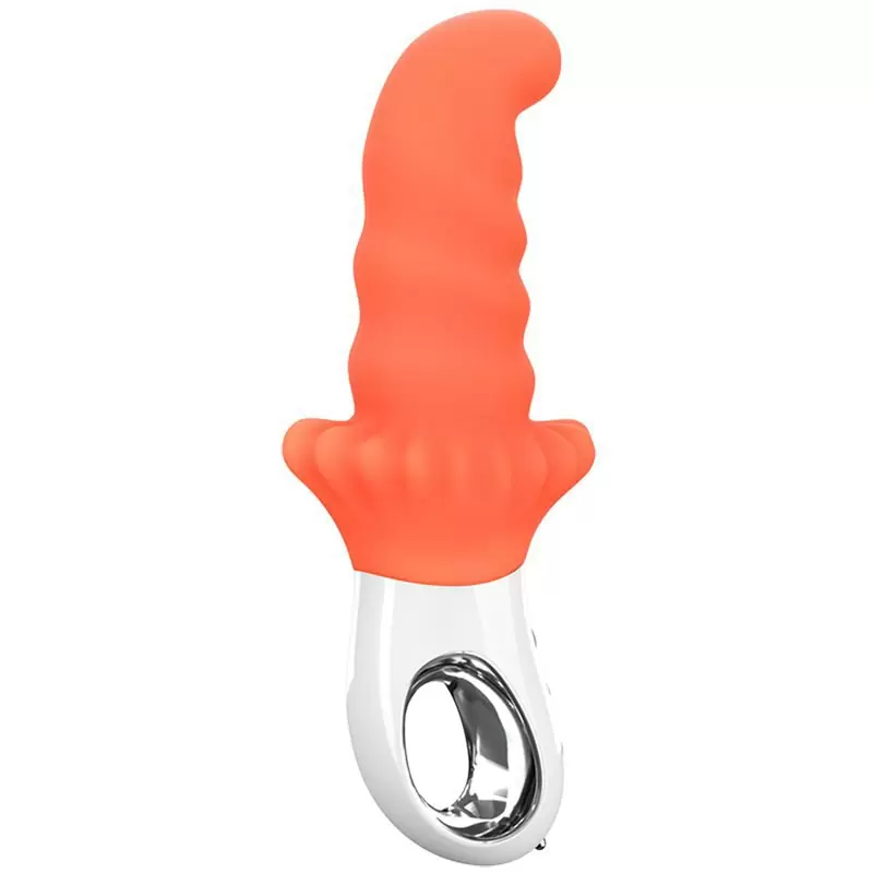 Фактурный вибратор Fun Factory G5 Moody, 18,8 см, силикон, оранжевый