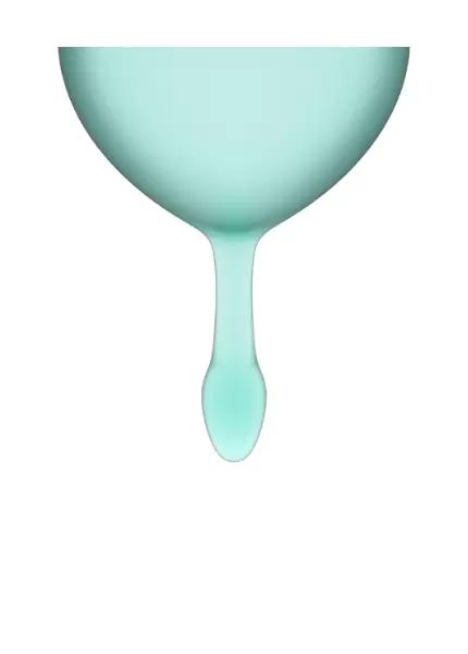 Набор менструальных чаш Satisfyer Feel good Menstrual Cup, 15 и 20 мл, силикон, зеленый