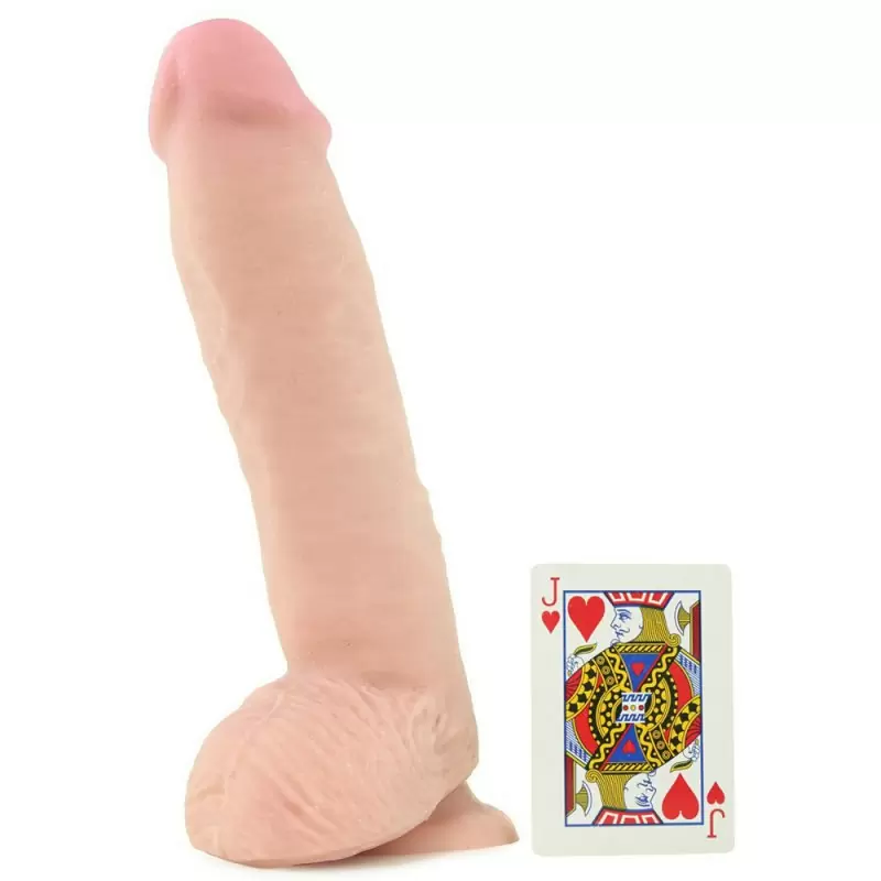 Фаллоимитатор-реалистик с мошонкой King Cock Plus 10