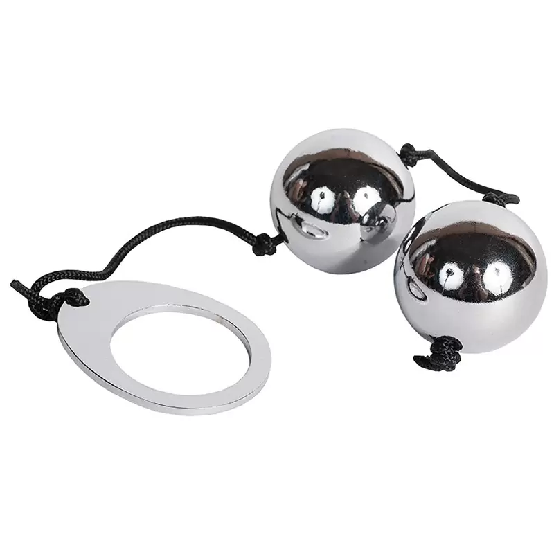 Тяжелые вагинальные шарики Heavy Metal Duo Spheres из металла – серебристые