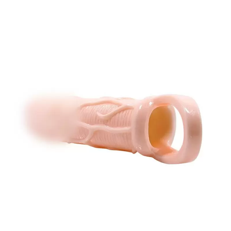 Насадка-реалистик для увеличения пениса Men Extension с подхватыванием мошонки – черный