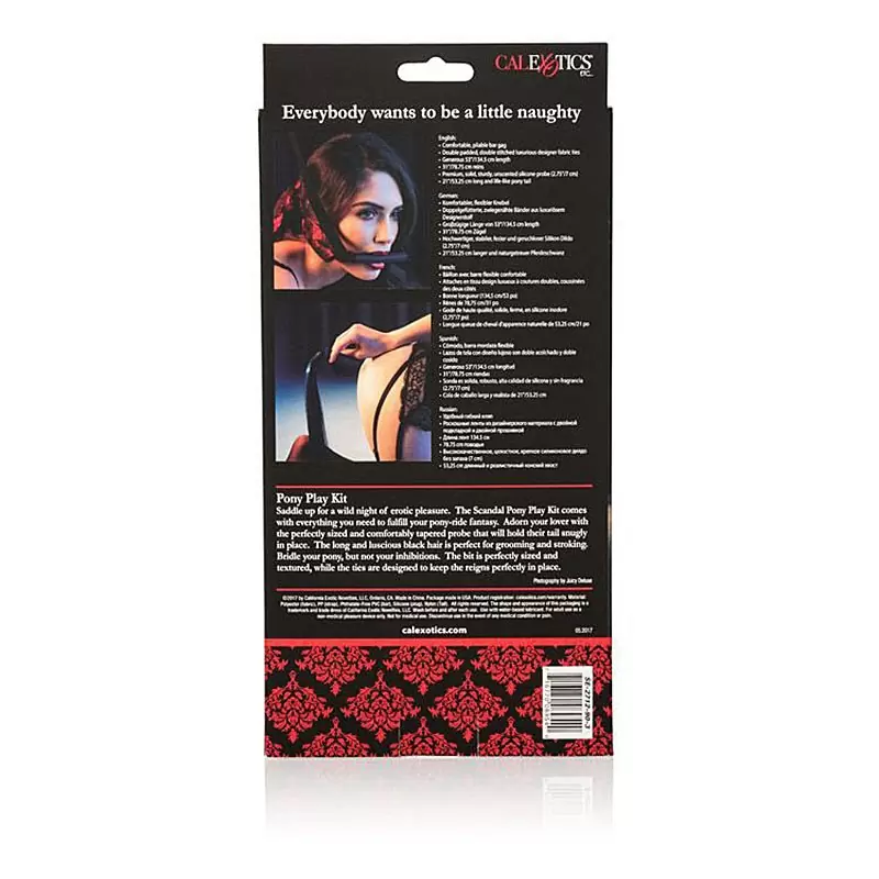 Набор для игр Scandal Pony Play Kit - черный с красным