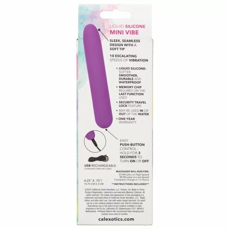 Мини вибромассажер Bliss Liquid Silicone Mini Vibe