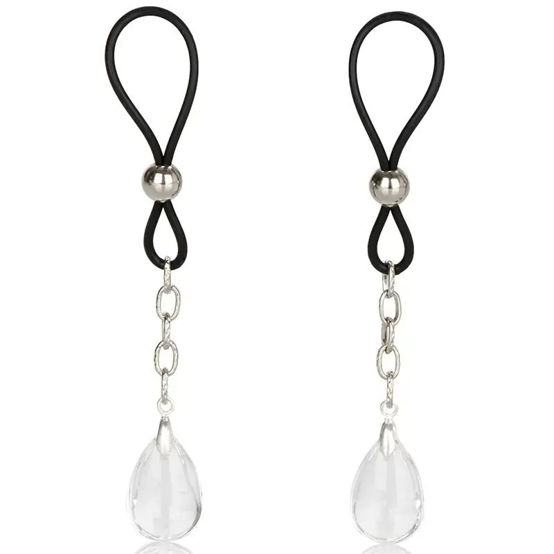 Зажимы на соски Non-Piercing Nipple Jewelry - Crystal с подвесками – прозрачный