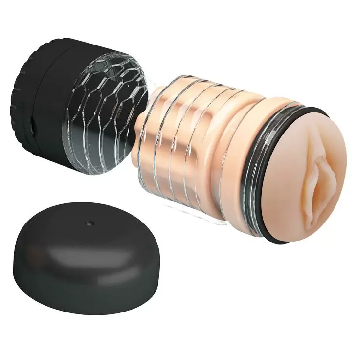 Реалистичный мастурбатор в форме вагины с вибрацией Pretty Love Emily, 1 режим, черный