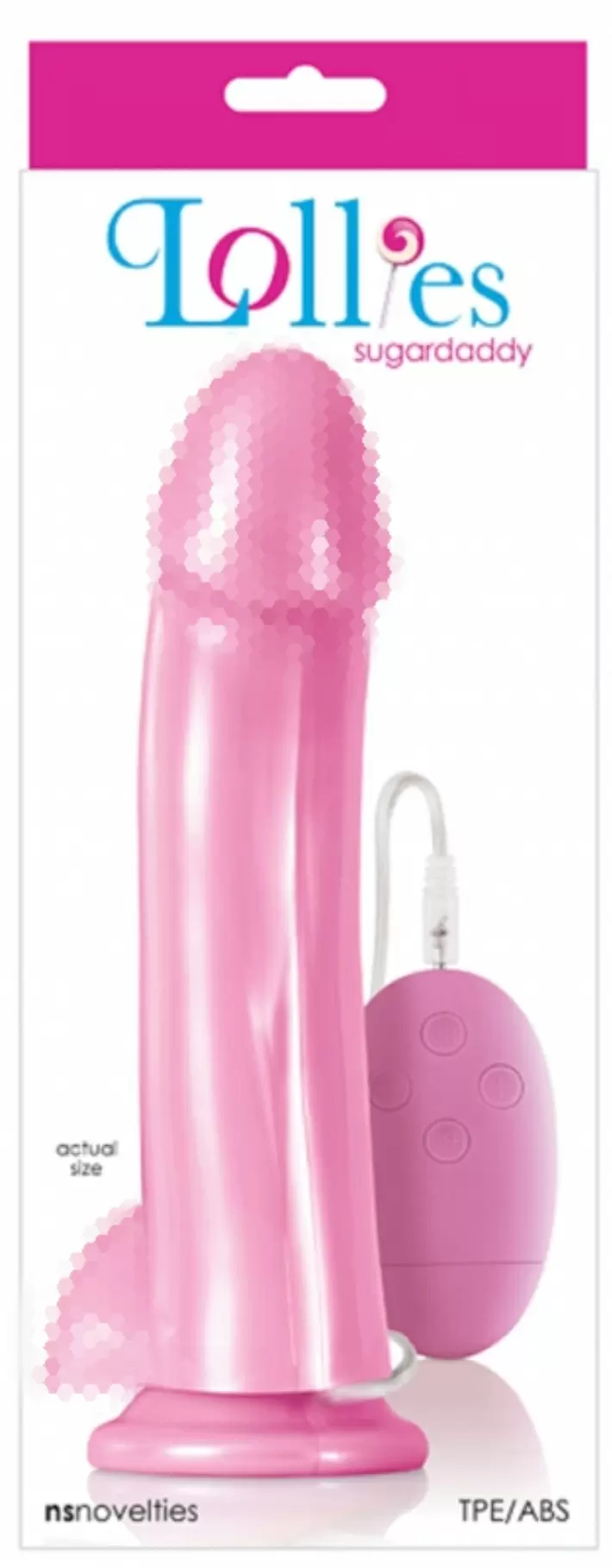 Вибратор Lollies Sugardaddy с присоской и выносным пультом - розовый