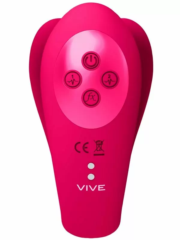 Вибратор Shots Toys Yoko тройного действия, 20 режимов работы, с функцией «мгновенный оргазм», розовый