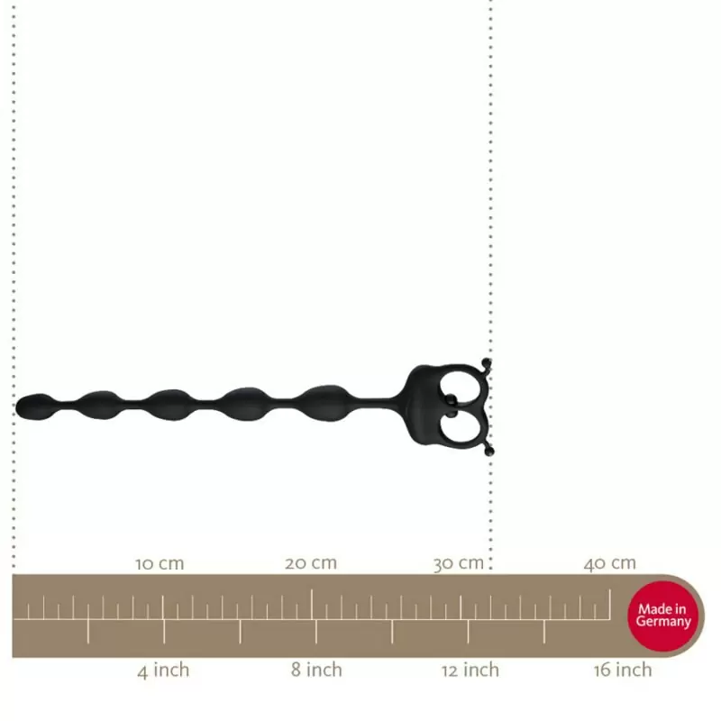 Анальная цепочка Fun Factory Flexi Felix, 32 см, 5 бусин, черный