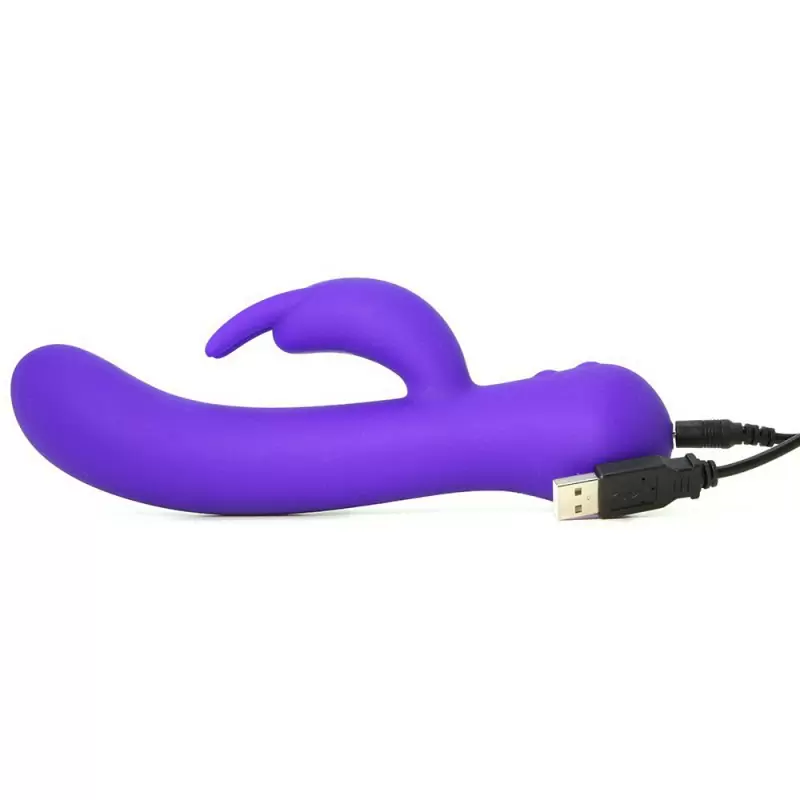 Вибромассажер двойной Vanity Vs18 со стимулятором клитора – фиолетовый