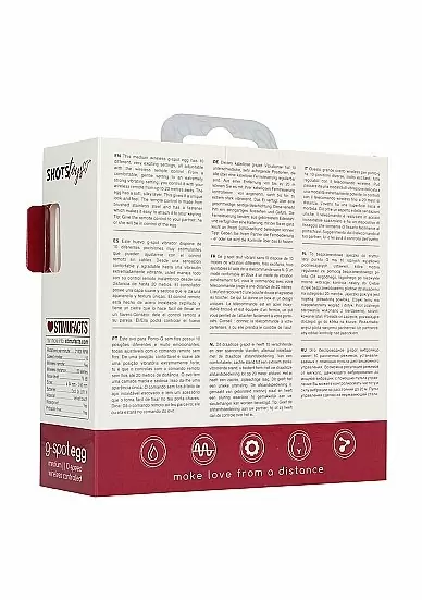 Виброяйцо для стимуляции точки G с пультом управления Medium Wireless Vibrating G-Spot Egg (Красный)