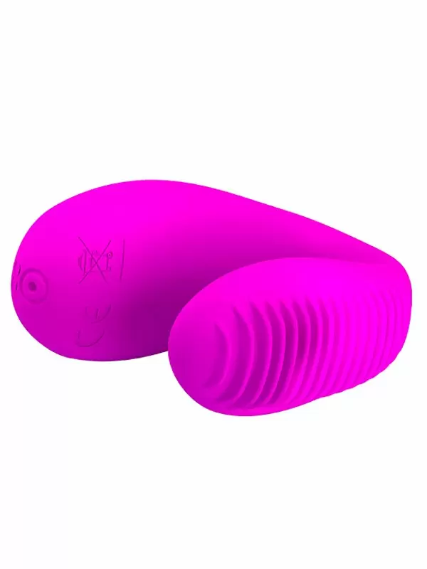 Ребристый вибратор для оральных ласк PrettyLove Mabel, 5,5 см, 7 режимов, розовый