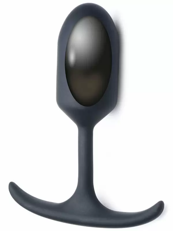 Средняя анальная пробка Heavy Hitters с утяжелением, 14 см, размер М, черный