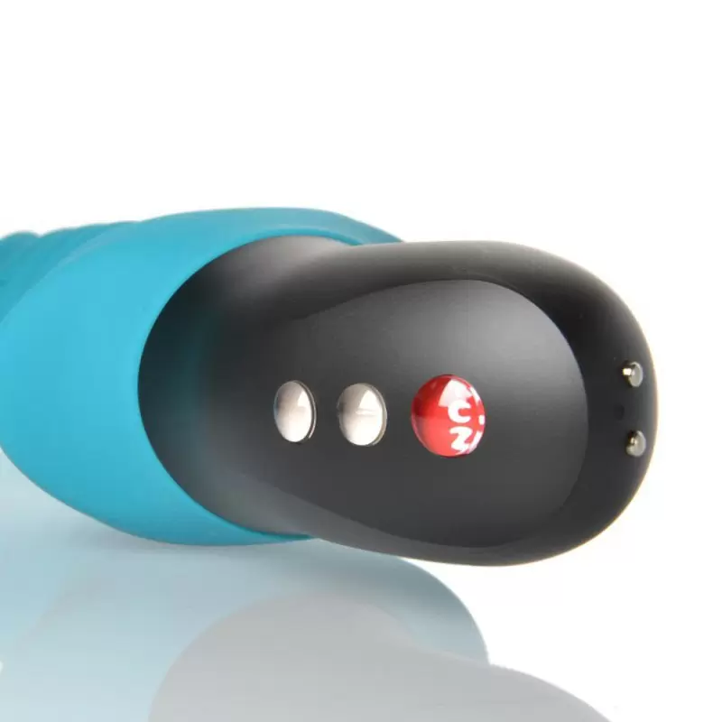 Ребристый пульсатор Stronic Drei, 24 см, 10 режимов, голубой