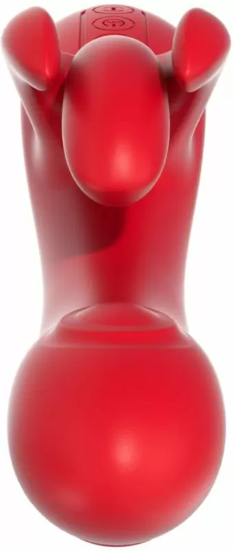 Инновационный вибратор-кролик Amovibe Trio Bliss, 25 см, 10 режимов, силикон, красный 